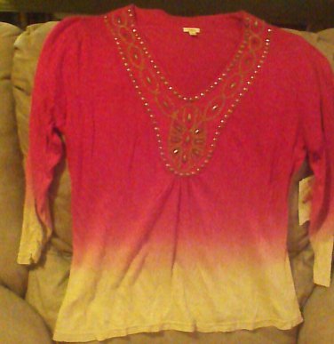 NWT Reba Fiesta Multi color size XL long sleeve retail $88
