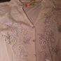 NWT Reba Size XL white long sleeve button front