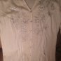 NWT Reba Size XL white long sleeve button front
