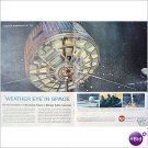 1961 RCA NASA weather eye in space double page color ad E173