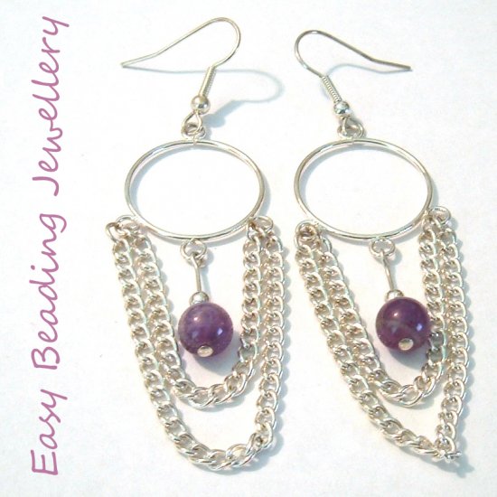 SEMIPRECIOUS AMETHYST EARRINGS