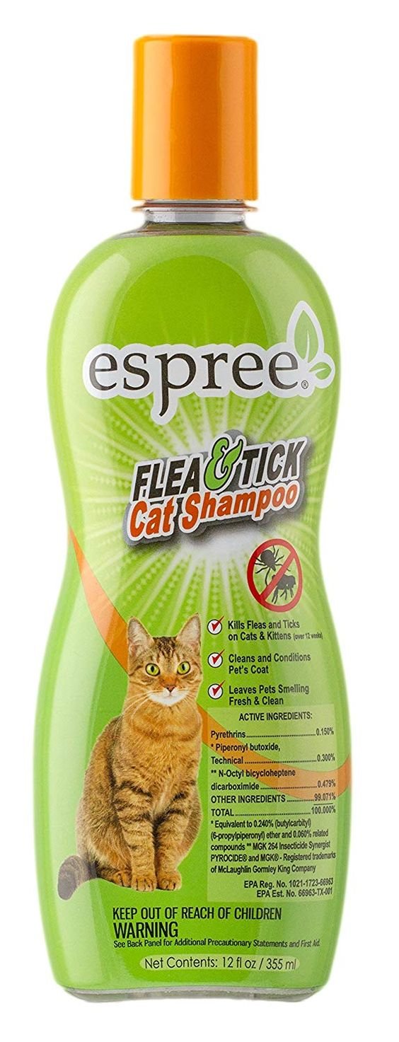 Espree Flea & Tick Cat Shampoo, 12 oz.