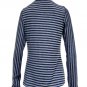Ladies long sleeves Black stripe V neck Autumn Cardigan Size XL
