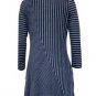 Ladies long sleeves Black stripe Round neck Autumn Cardigan Size XL