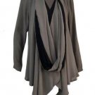 Ladies Long Sleeves Mocca Black Cardigan