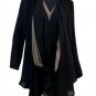 Ladies Long Sleeves Black Mocca Cardigan
