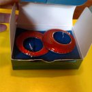 Red Circle Earrings