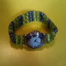 Green & brown Beaded Watch
