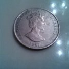 1987 cayman islands 25 silver coin