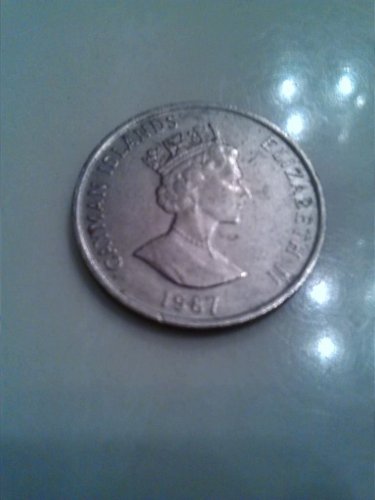 1987 cayman islands 25 silver coin