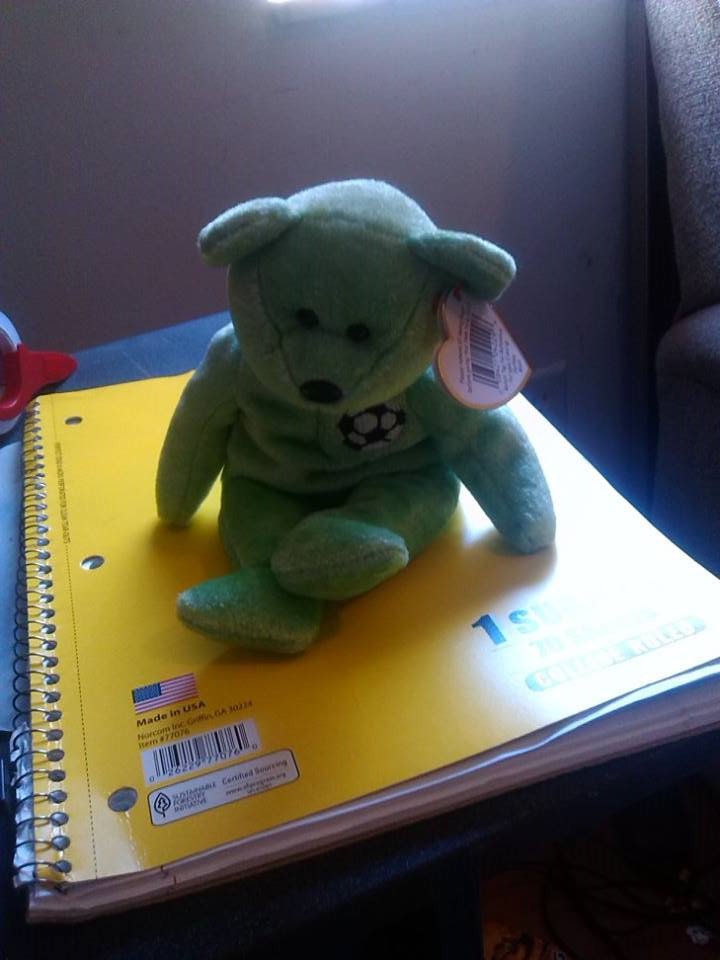 green bear stuffed animal