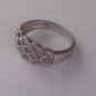 Sterling silver and diamond ring