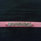 Rhinestone boobies breast cancer bracelet