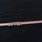 Rhinestone love breast cancer bracelet