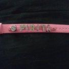 Rhinestone spirit breast cancer bracelet