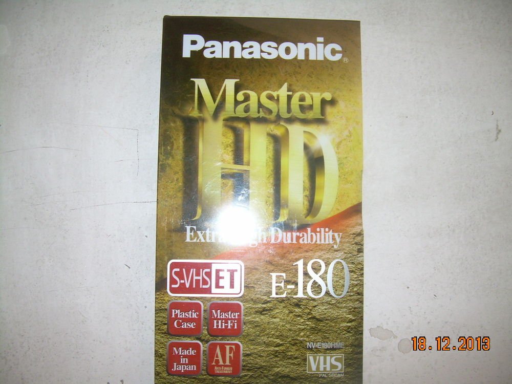 NOS Panasonic VHS Tapes Extra High Durability Sealed E-180 Master HD