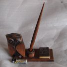 VINTAGE SOVIET USSR DESKTOP NOTEBOOK PEN HOLDER SOLID BRASS OWL ABOUT 1970 VINTAGE SOVIET USSR DESKTOP NOTEBOOK PEN HOLDER SOLID BRASS OWL ABOUT 1970