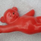Vintage USSR Soviet Russian Baby Doll Rattle Toy Teddy Bear On Ring About 1970 Vintage USSR Soviet Russian Baby Doll Rattle Toy Teddy Bear On Ring About 1970