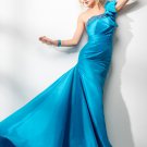 Sheath/Column One Shoulder Floor-length Evening Dresses Prom Formal Gowns MS008