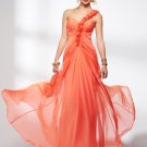 A-line One Shoulder Sweetheart Long Chiffon Evening Dresses Prom Formal Gowns MS038