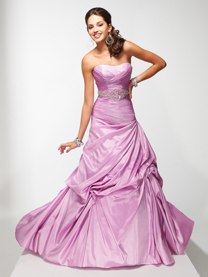Ball Gown Strapless Long Evening Dresses Prom Formal Gowns MS044