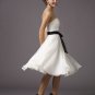 Simple Short A-line White Evening Dresses Bridesmaids Dresses Prom Formal Party Gowns MLB003