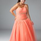 Plus Size One Shoulder Long Watermelon Evening Dresses Prom Formal Party Gowns SC003