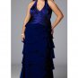 Plus Size Elegant Halter Long Black Evening Dresses Bridal Gown Prom Formal Party Gowns SC008