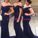 Mermaid Off-the-Shoulder Lace Long Navy Blue Evening Prom Dresses Party Formal Bridal Gowns 01 Mermaid Off-the-Shoulder Lace Long Navy Blue Evening Prom Dresses Party Formal Bridal Gowns 01