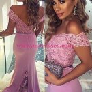 Mermaid Off-the-Shoulder Lace Long Prom Evening Bridesmaid Dresses 01 Mermaid Off-the-Shoulder Lace Long Prom Evening Bridesmaid Dresses 01