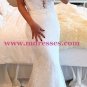 Mermaid Long White Lace Prom Evening Party Formal Dresses 16