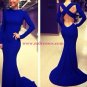 Long Sleeve Blue Wedding Party Prom Evening Party Formal Dresses 32