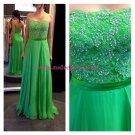 Green Lace Chiffon Long Wedding Party Prom Evening Formal Dresses 55