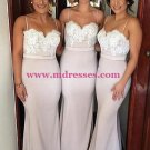 Trumpet/Mermaid Spaghetti Straps Lace Long Prom Evening Formal Bridesmaid Dresses 79
