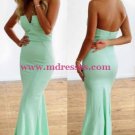 Trumpet/Mermaid Mint Green Long Prom Evening Formal Dresses 109