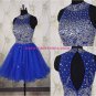 Beaded Sequins Short Royal Blue Prom Evening Homecoming Cocktail Dresses 118
