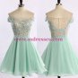 A-Line Off-the-Shoulder Chiffon Lace Appliques Prom Evening Homecoming Cocktail Dresses 120