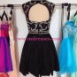 Beaded Short Black Prom Evening Homecoming Cocktail Dresses 122