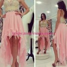 High Low Sweetheart Beaded Short Pink Chiffon Prom Evening Homecoming Cocktail Dresses 127 High Low Sweetheart Beaded Short Pink Chiffon Prom Evening Homecoming Cocktail Dresses 127