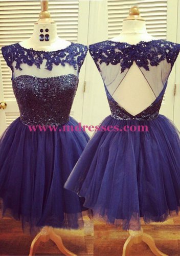 Beaded Short Purple Lace Appliques Sequins Tulle Prom Evening Homecoming Cocktail Dresses 129