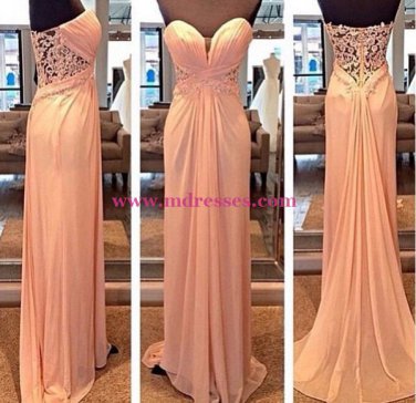 Sheath/Column Sweetheart Long Prom Evening Formal Dresses 142