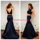 Two Pieces Mermaid V-Back Long Prom Evening Formal Dresses 143