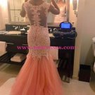 Mermaid Lace and Tulle Long Prom Evening Formal Dresses 150
