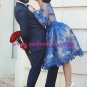 Blue Short Knee-Length Homecoming Prom Evening Formal Dresses 171
