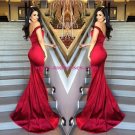 Elegant Red Long Off-the-Shoulder Prom Evening Formal Dresses 172