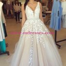 A-Line Straps Sleeveless Long Prom Evening Formal Dresses 190