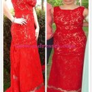Long Red Lace Prom Dresses Evening Gowns 215