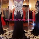Trumpet/Mermaid God Lace Appliques Long Red Prom Dresses Evening Gowns 221