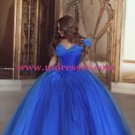 Ball Gown Off-the-Shoulder Blue Prom Dresses Evening Gowns 224