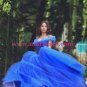 Ball Gown Off-the-Shoulder Blue Prom Dresses Evening Gowns 224